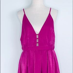Free people Gabby’s party all night fit and flare dress hot pink size 12